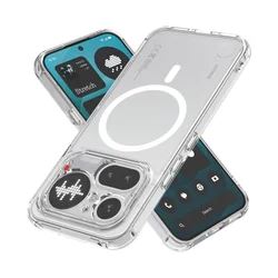 Enhanced Anti - Shock Acrylic PC TPU Case with Magsafe for Wireless Charging - Clear HD Hard Back (Clear)
