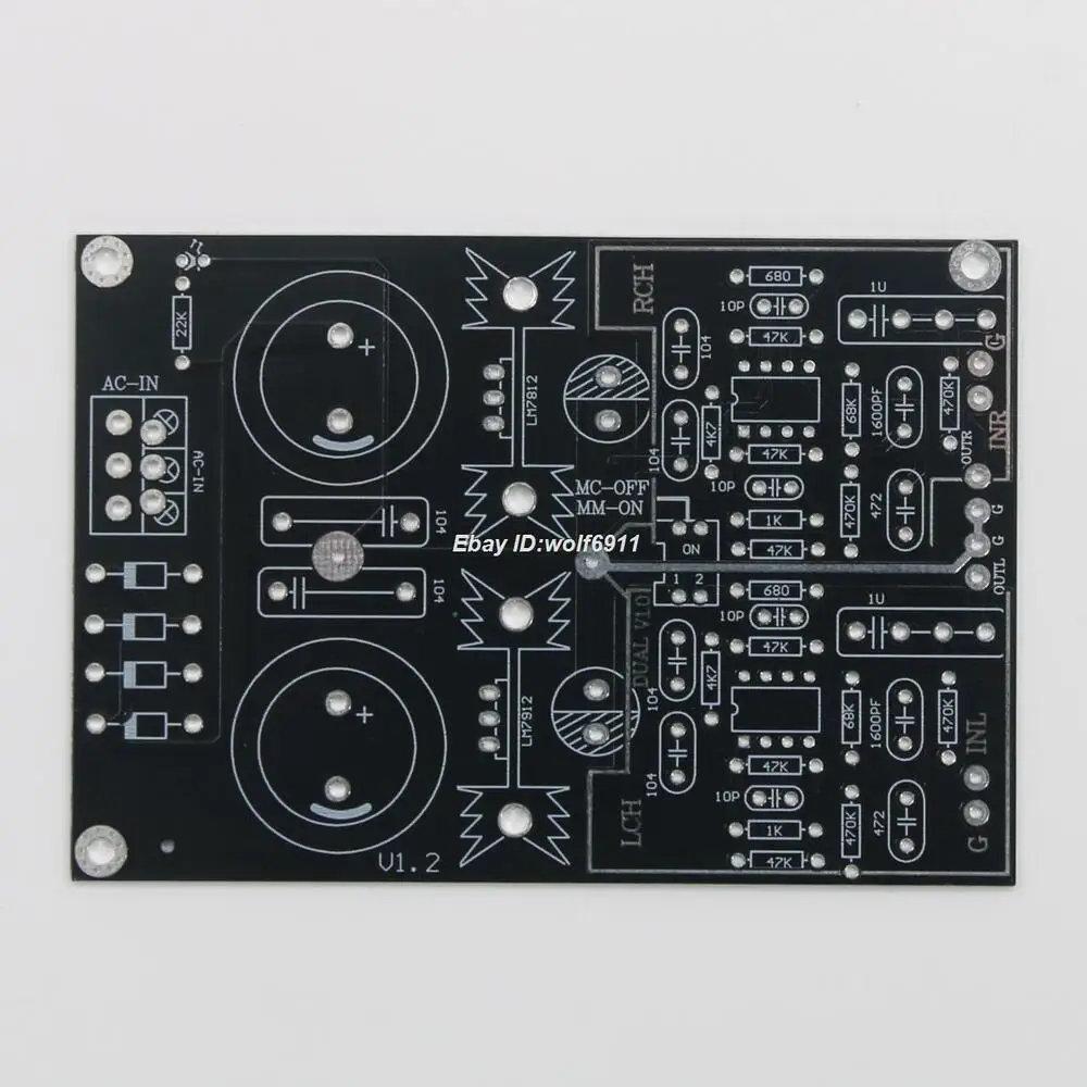 

HiFi MM / MC Phono предусилитель платы печатной платы на двойной плате проигрывателя AirViny