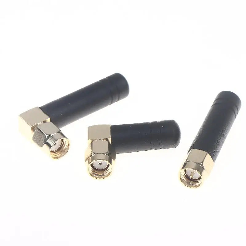 2Pcs 오른쪽/벤드 앵글 2.4G 초소형 미니 WiFi 안테나(2/3DBI 게인 및 마더보드 모뎀용 SMA 남성/여성 커넥터 포함)