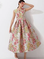 DEVCHATA Summer Elegant Jacquard Women Long Maxi Luxury Dress Floral Fashion Party Robe Femme Vintage Vestido Evening Clothing - Image 4