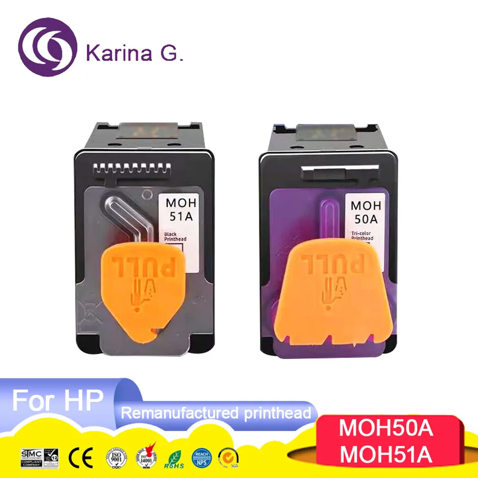 H P GT51 GT52 Printhead Kit CMYK M0H50A M0H51A For DJ5810 DJ5820 GT5810 Gt5820 Gt5800 Gt5822 Ink Tan