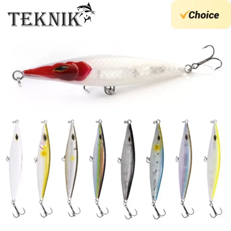 TEKNIK WTD Pencil Fishing Lure Stickbait Wobblers Topwater Baits Long Casting Asturi Lure Seabass 90mm/110mm/130mm/150mm