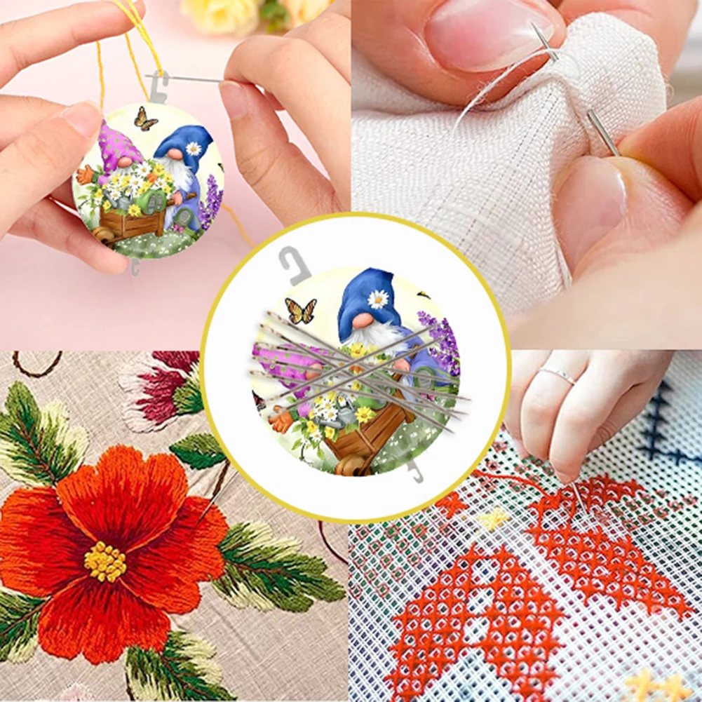 Description Picture 5 of itemNeedle Threader Home Cross Stitch Needle-Threading Guide Device Needle Sewing Threader Tools Embroidery Tool Refrigerator Magnet