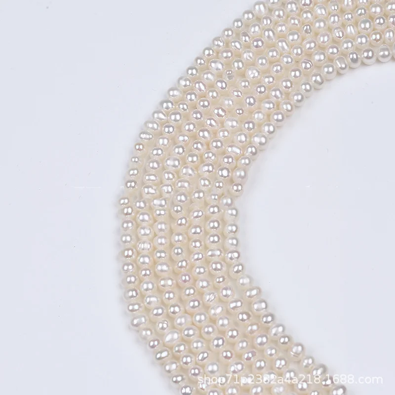 Natural Freshwater Pearl Beads Natural 4-5mm White Color Baroque Freshwater Pearl Hole 0.8mm for Jewelry Making Diy Jewelry