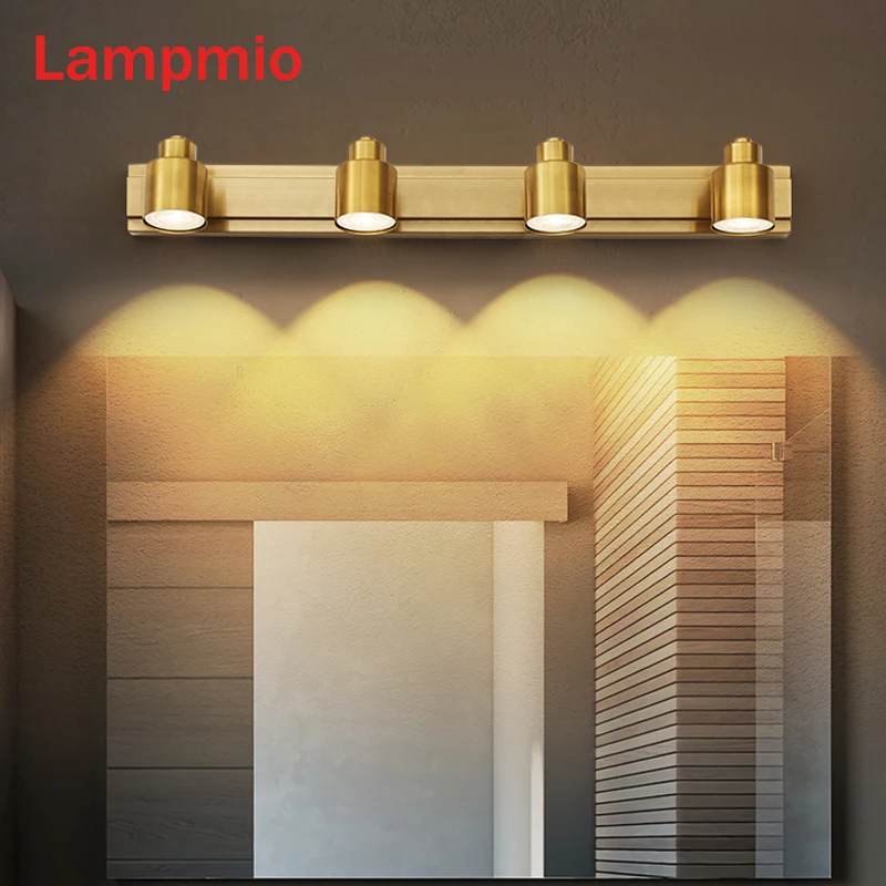 

Lampmio Luxury Mirror Light For Bathroom Modern Bedroom Bedside Wall Lamp Golden Adjustable Wall Sconce 1 2 3 4 Reading Light
