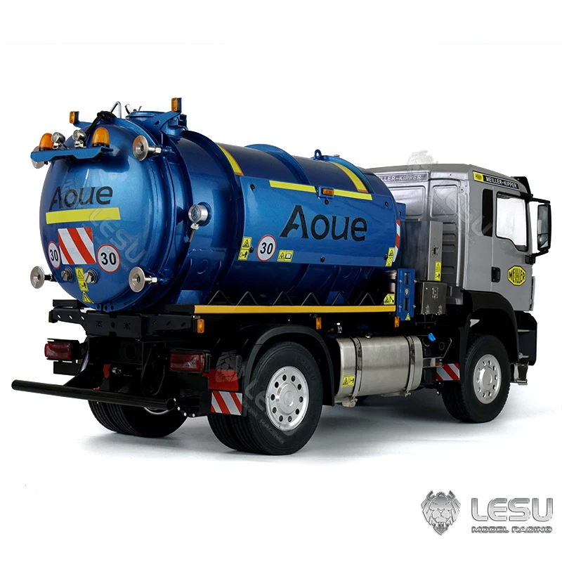 LESU1/14 simulation model toy 4X4 high torque with vacuum tank suction tank full metal chassis 3