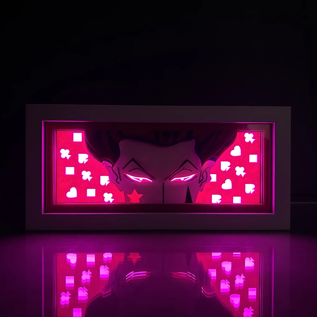Paper Cut Anime Led Light Box Hunter X Hunter Hisoka Lightbox for Bedroom Decor Nightlight Cool Birthday Gift Table Lamps HXH 2