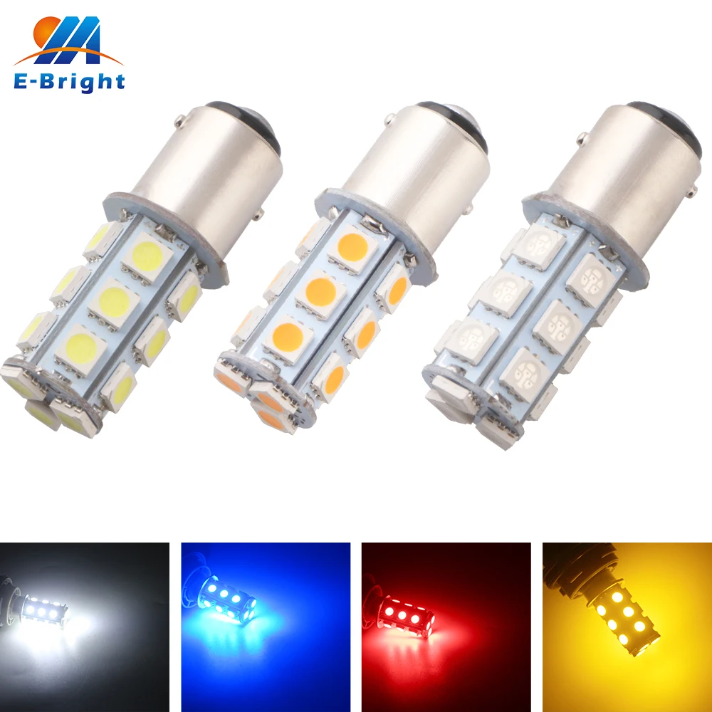 LED 1157 7528 Turn Signal Marker Parking Light Bulb Amber Yellow Blinker  Lamp 2x