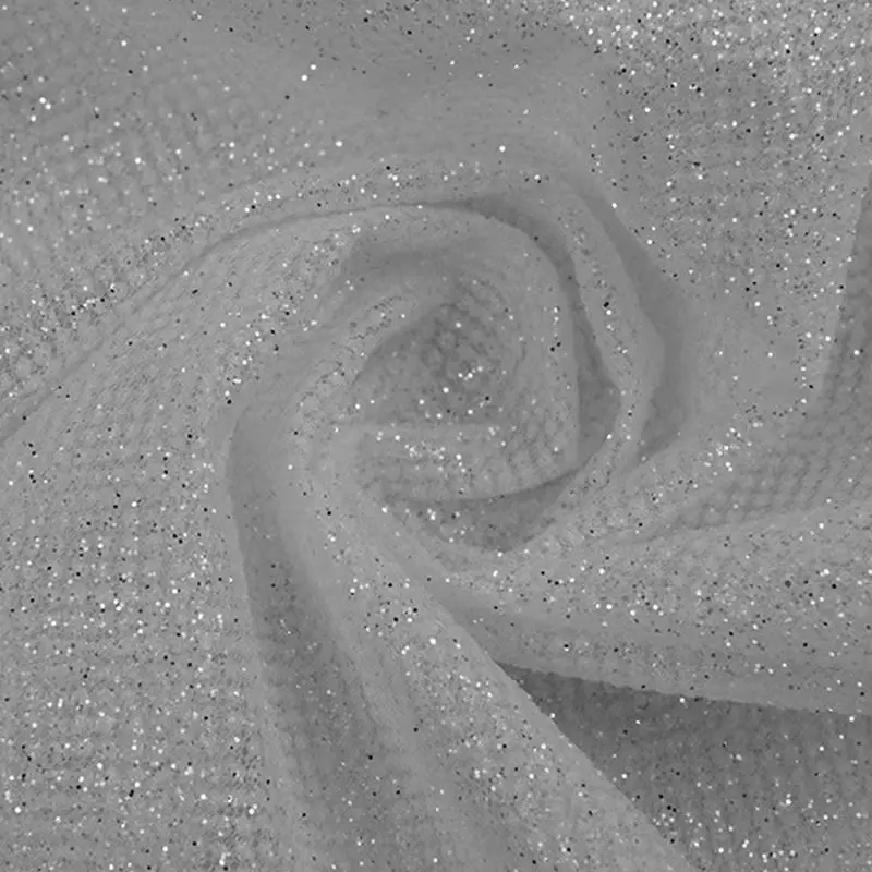 Luxury Glitter Tulle Fabric Bride Gown Magic Metallic DIY Dress Stage Wedding Decoration Party Dancewear Dress Cloths