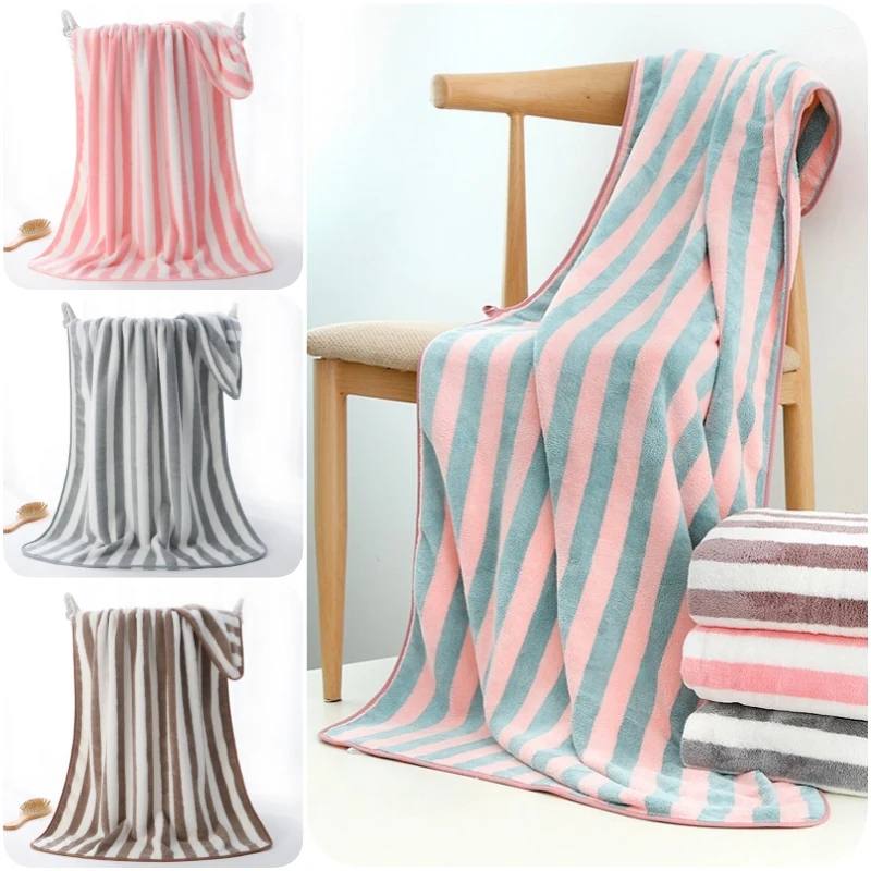 Stripe Super Soft Bath Towel 90 x 170 cm Bathroom Towel Gym Towel Sports Towel Beach Towel Super Absorbent 1pc 4