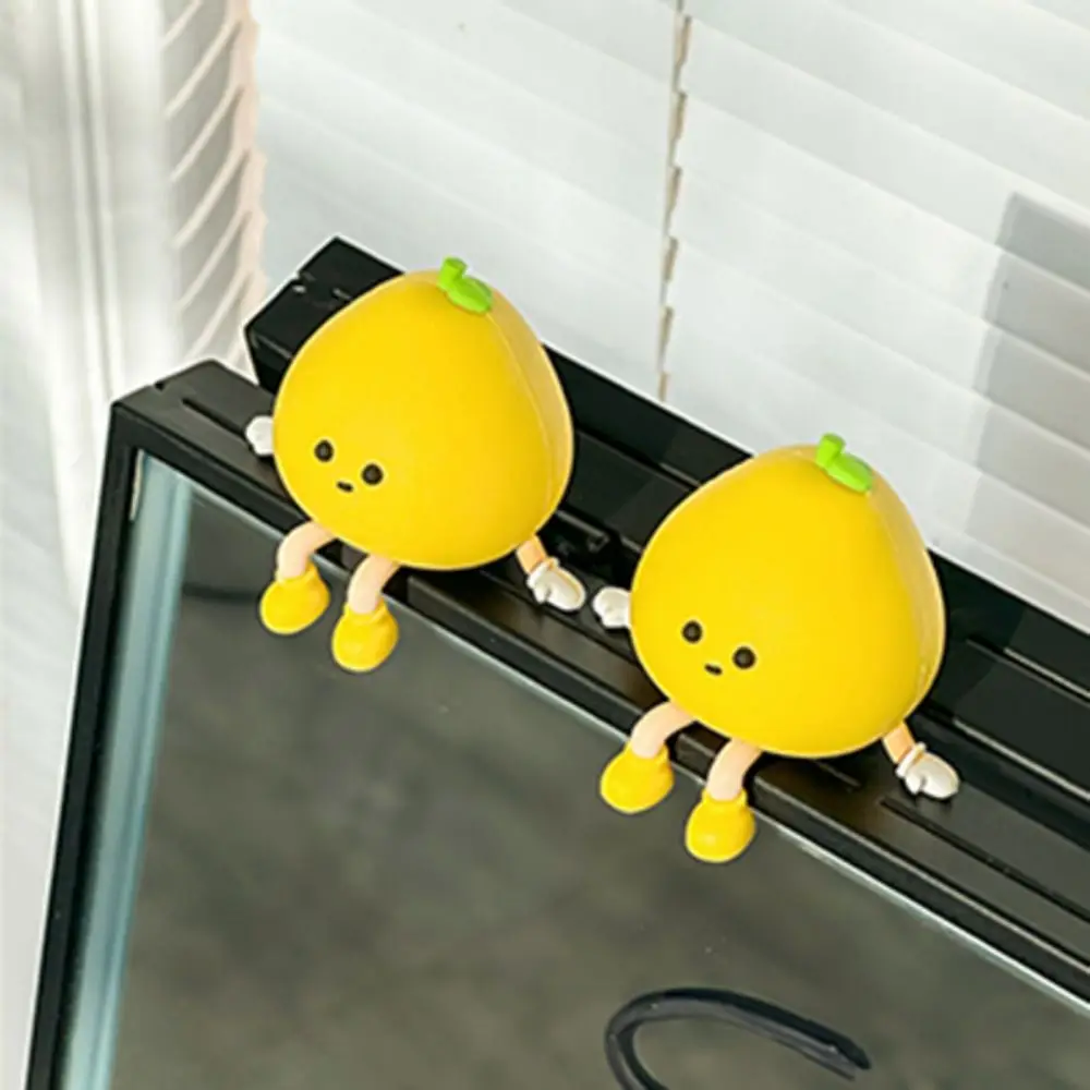 Hanging Doll Pomelo Ornament Petite Funny Mini Resin Doll Wealth Crafts Miniature Cartoon Pomelo Ornaments Desk Decor