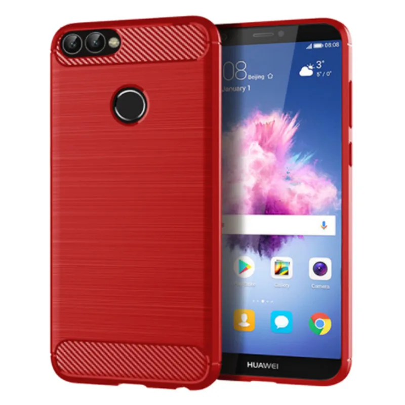 Carbon Fiber Shockproof Case for Huawei P smart 2018 Silicone Case for Nova Lite 2 Huawei Y7S Bumper Back Cover Coque Fundas 6