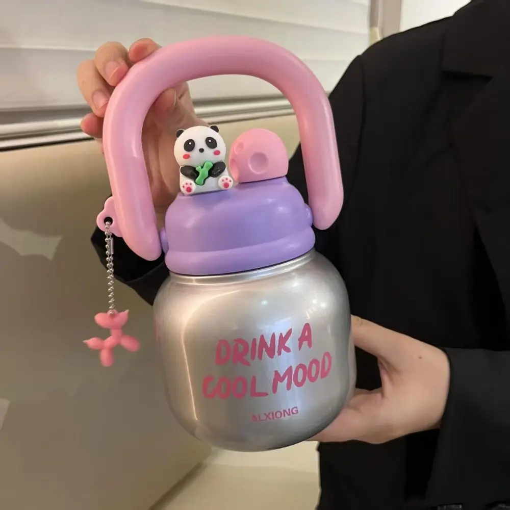 With Straw Insulated Water Bottle 316 Stainless Steel 650ML Portable Insulation Cup Large Capacity Portable