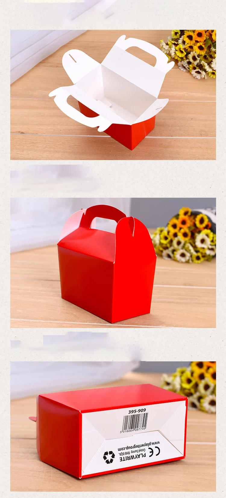 12PCS Tragbare Kraft Papier Geschenk Box Griff Kuchen Backen Behälter Verpackung Box Hochzeit Geburtstag Gunsten Dekoration Supplie – Detail 6