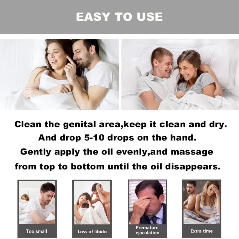 Increase Massage Essential Oils Penies Enlargment Oil For Men Enhance Dick Erection Penis Growth Thickening Oil Enlarge Big Cock