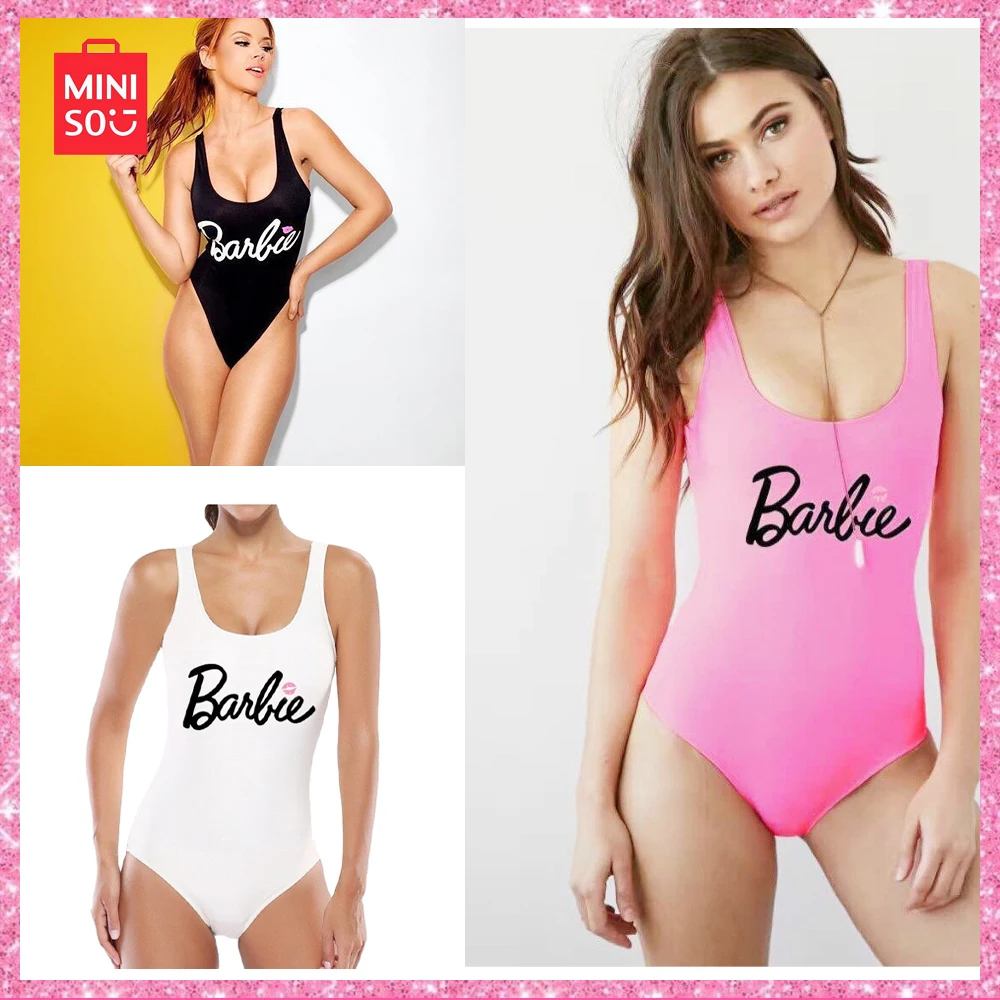2023 New Miniso Barbie Body Sexy Slim Fit Slim Spicy Girl Y2K Swimwear Bikini Stage Bar Nightclub Dress Gift For Girls