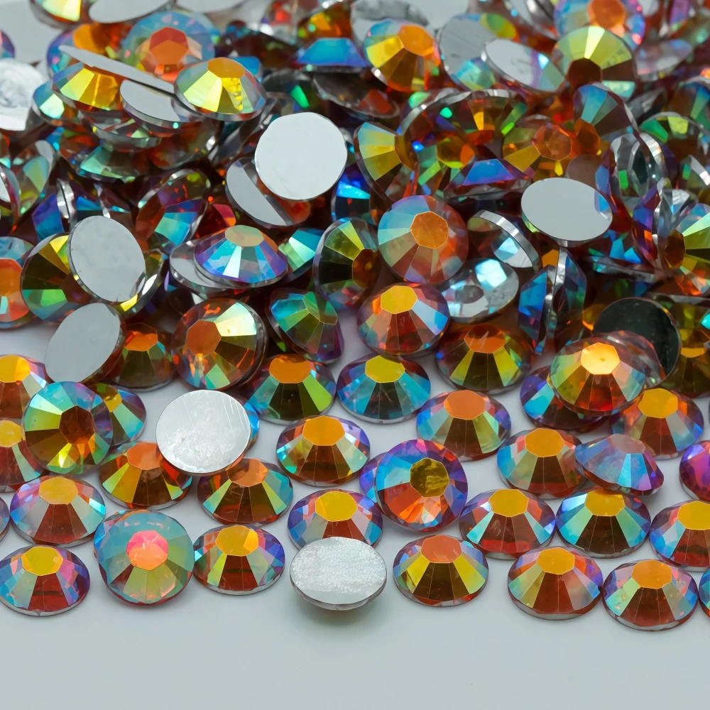 High Transparent Flat-Bottom Resin Diamonds for Nail Art and Jewelry Crafting