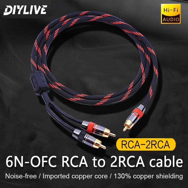 Cavo audio da 2 RCA a 2 RCA maschio a