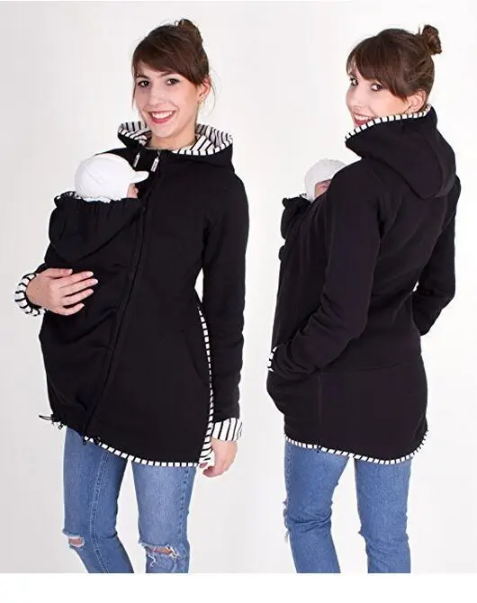 Maternity Hoodie Sweatshirt Winter Jacket for Pregnant Women Outerwear Thickened Long Sleeve Pregnancy Wearing Coat Clothing