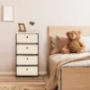 4-Drawer Fabric Dresser Closet Organizer with Storage Bins, Easy Assembly for Bedroom/Dorm/ Space-Saving Storage Unit 5