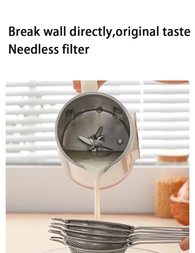 Description Picture 6 of itemElectric Soy Milk Machine 10-leaf Blade Breakfast Machine 1500ml Juicer Blender Mixer Soybean Milk Maker Wall Breaking Machine