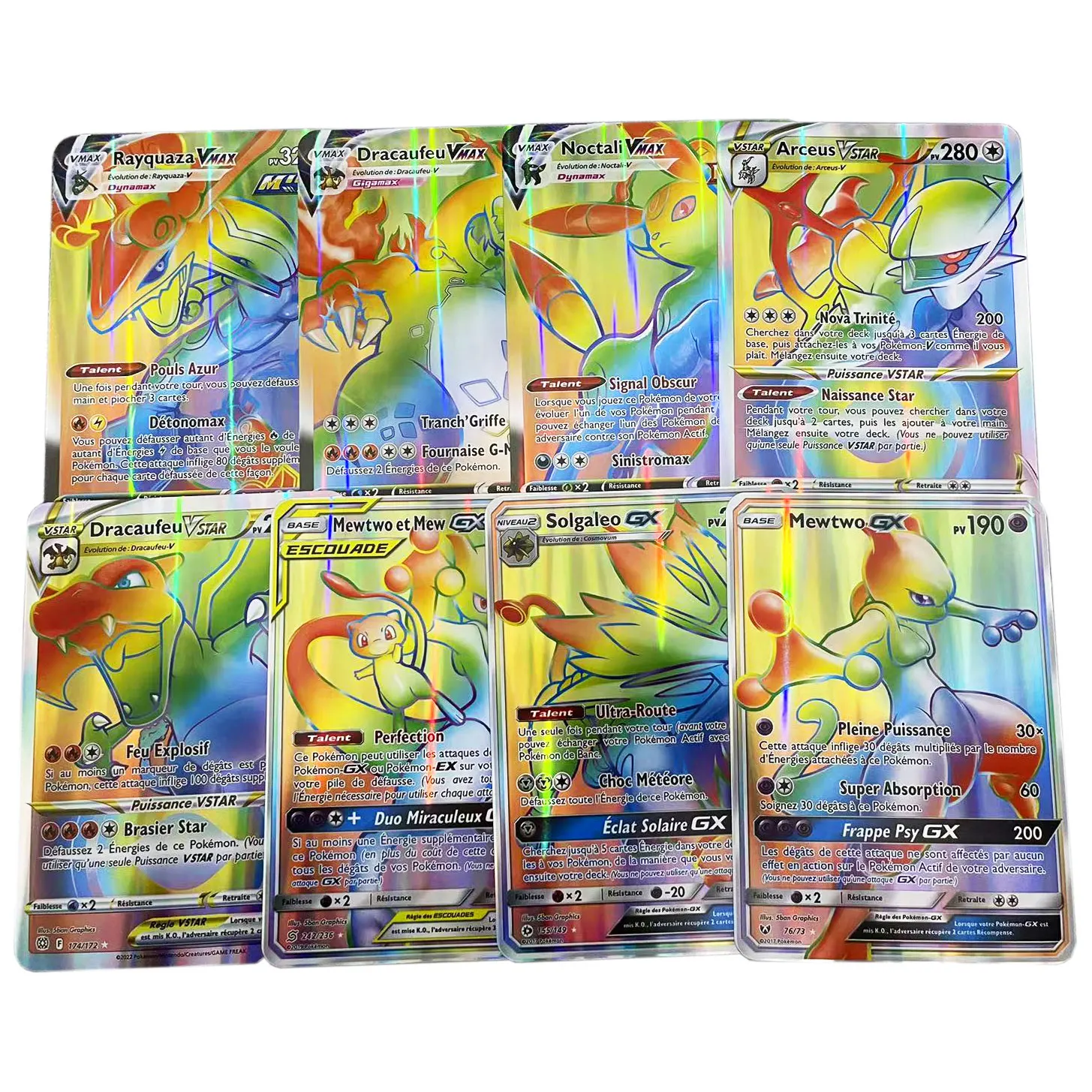 Cartes pokémon géantes, 15x21cm, Album de grande taille, Vmax Vstar GX  Jumbo, Arceus Pikachu Charizard, arc-en-ciel