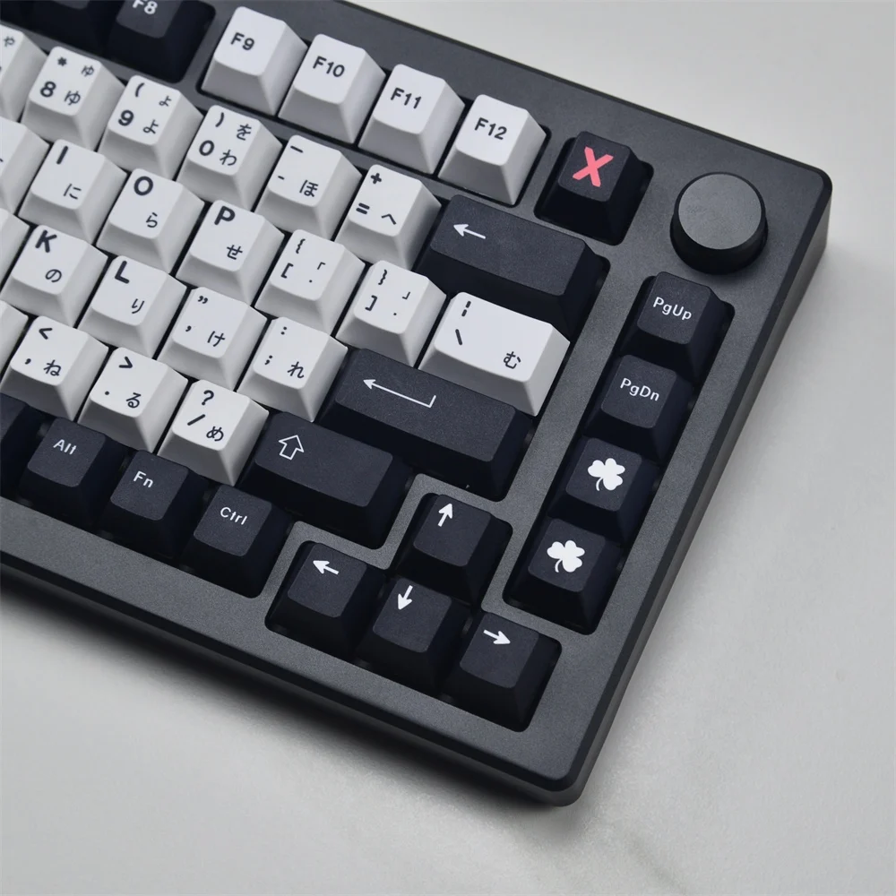 Keycap Teclado Mecânico Gmk Preto Branco Keycaps Japoneses Perfil Cereja Pbt Sublimação de Tintura Interruptor mx 129 Chaves - Imagem 5