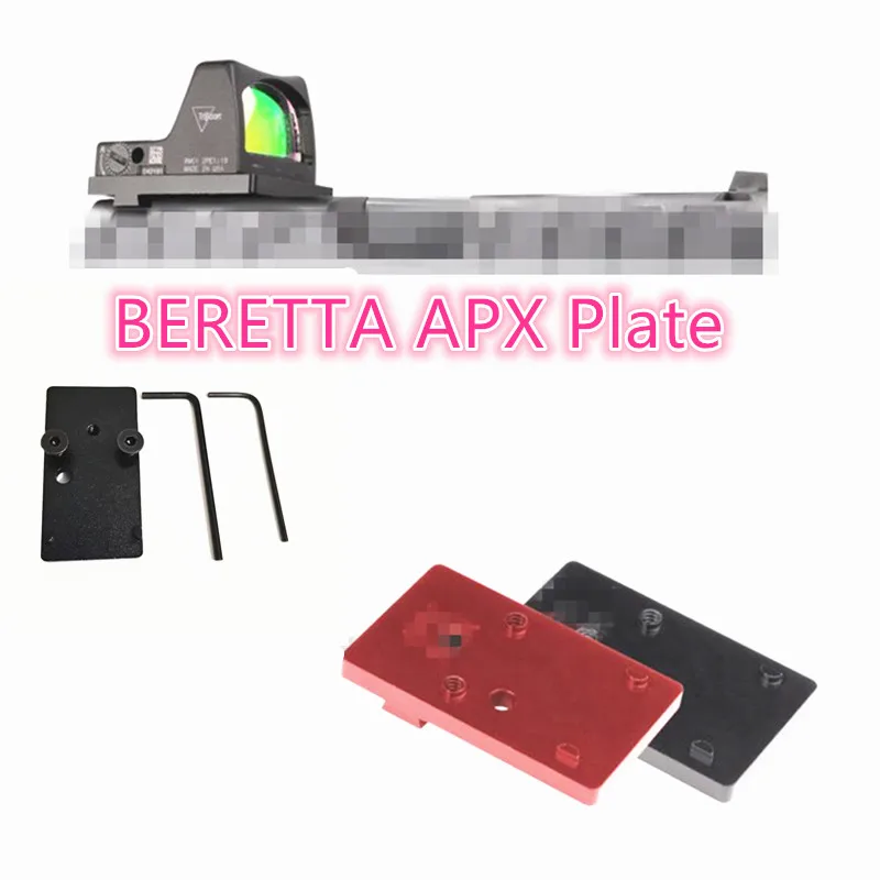 메탈 옵틱 레드 도트 비전 마운트 플레이트 뷰, 베레타 APX 풀 사이즈 컴팩트 핏, 닥터 노블렉스 ADE 옵틱스 프렌지 또는 RMR 베이스용 