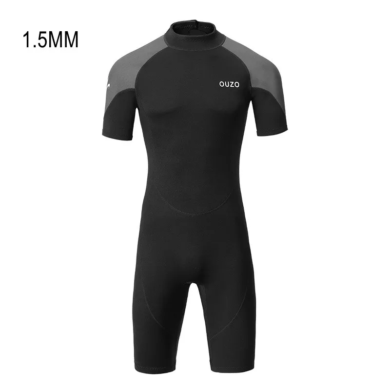 1.5MM Short Sleeve Scuba Neoprene Wetsuit Adults Snorkeling Spearfishing UnderWater Hunting Kitesurf Diving Suit Beach Swimwear 1 5mm short sleeve scuba neoprene wetsuit adults snorkeling spearfishing underwater hunting kitesurf diving suit beach swimwear