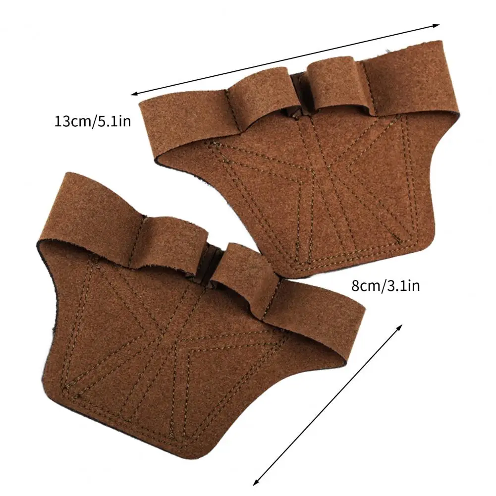 1 Pair Weightlifting Gym Grip Pad Hand Grip Protector 4 Fingers Gym Workout Gloves for Double-Layer Sports Hand Protector