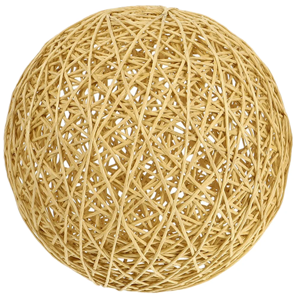 

Rattan Rustic Style Lamp Shade Woven Lampshades Light Fixture Wicker Cover Cotton Linen Home Hanging Boho Pendant Lamp Cover