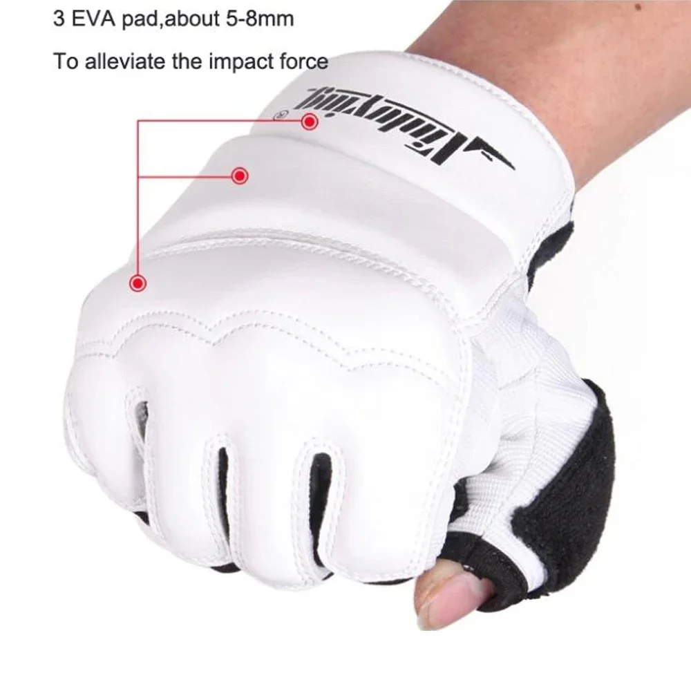 Taekwondo Gloves Fighting Hand Protector WTF Approved Martial Arts Sports Hand Guard PU Leather Fitness Boxing Gloves