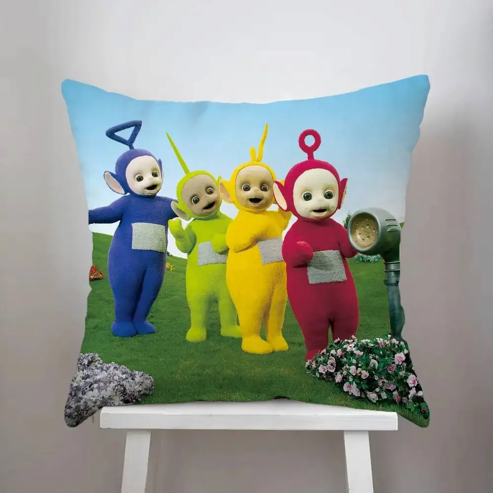 T-텔레타비즈 베개 커버 장 소파 쿠션 커버 홈 데코 아이템 방용 애니메이션 쿠..