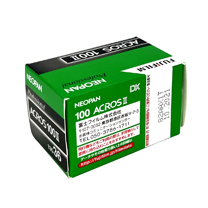 Fujifilm 135mm Black And White Film Acros Ⅱ 36 Professional 100 Degree Negative DX (Expiration Date: 2024)
﻿
