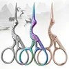 1 Pcs New Stainless Steel Nail Tools Eyebrow Scissors Nose Eyelash Tape Scissors Stork Scissors Facial Hair Trimmer Makeup Tool 1