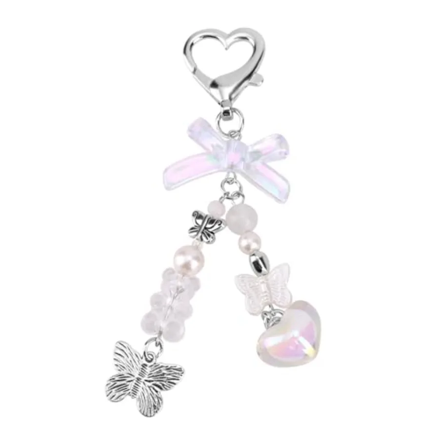 Cute Bow Keychain Bear Heart Butterfly Charm
