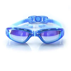 Enhanced Swim Goggles: Anti-Fog UV Protective Eyewear with Earplugs (Colorful blue)