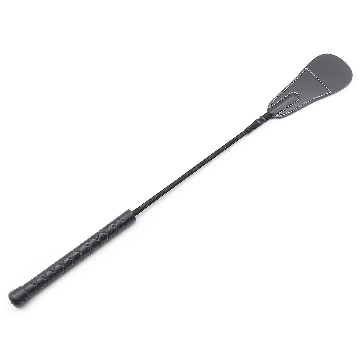 46.5CM PU Leather Horse Whip Paddle,PVC Handle Spanking Flogger Horse Riding for Training