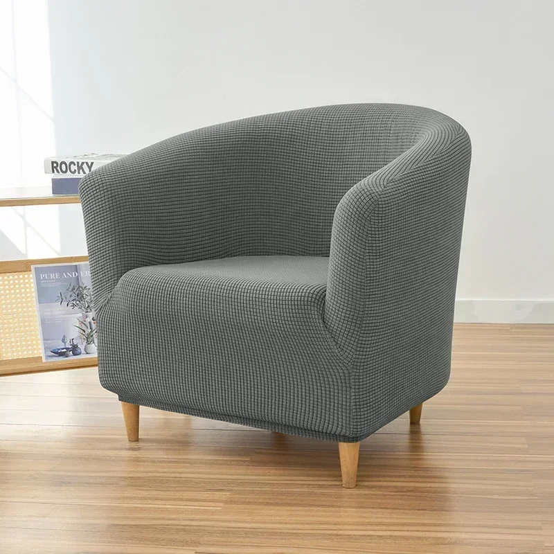 New Tub Armchair Sofa Cover Slipcover Home Decor Anti-dirty Warm Club Single Sofa Cover Elastic Chair Covers for Living Room 5