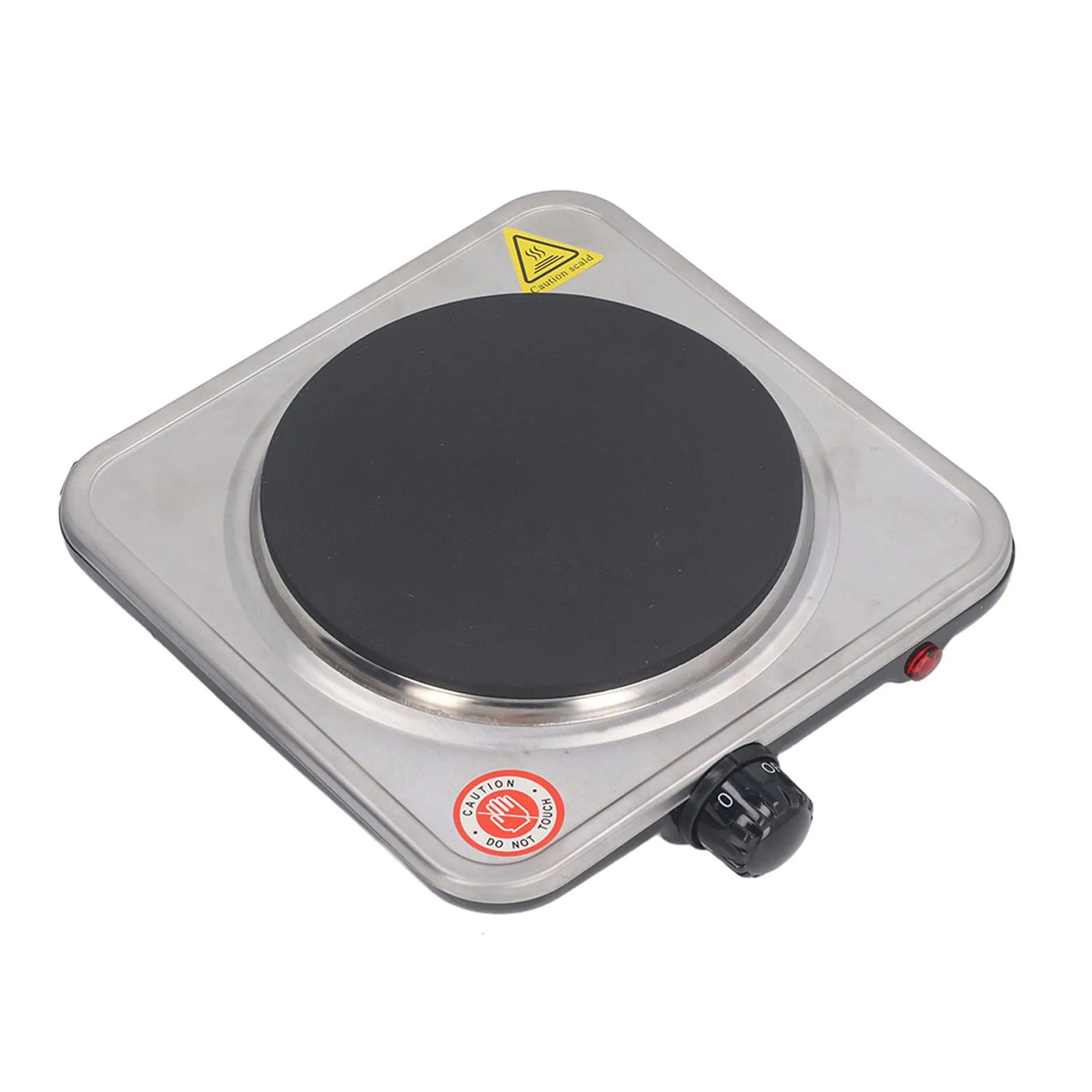 Electric Stove 1000W Electric Countertop Single Burner 5 Level Temperature Control Hot Plate for Cooking Stainless Steel Base