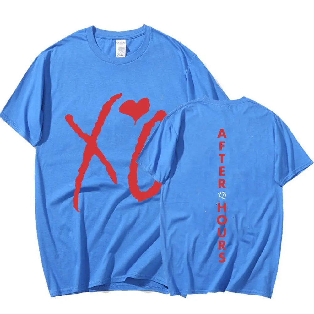 The Weeknd Xo After Hours Letters Print T-Shirt Men's Harajuku Hip Hop  Clothes T Shirt Streetwear T Shirts Fashion Streetwear - AliExpress, image size:1000x1000