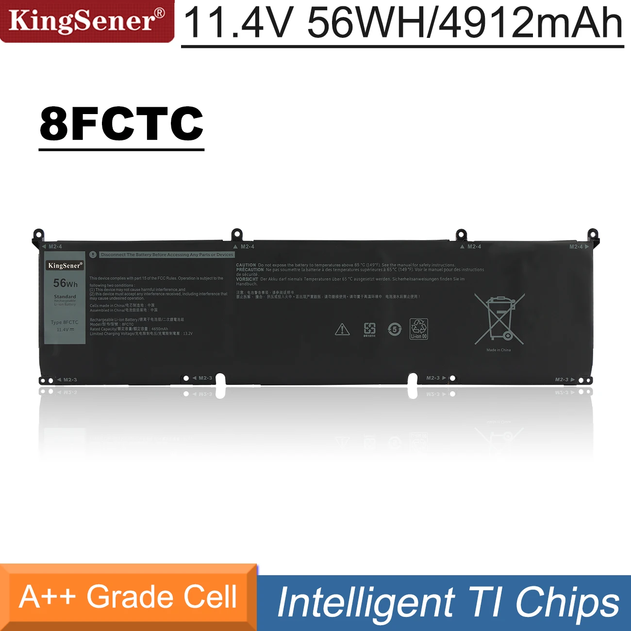 Batteria Per Laptop Kingsener 11.4V 56Wh 8Fctc Per Dell G15 5510 5511 5520 5515 5521 Per Dell Xps 15 9500 G7 15 7500