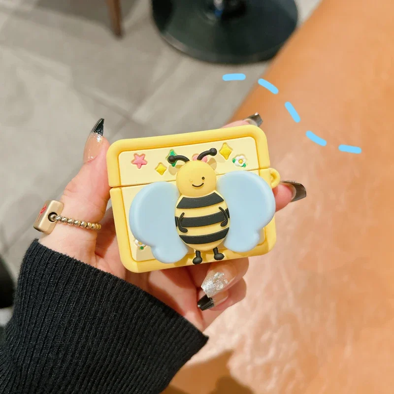Bee 3D Cute Lovely Case Per Apple Airpods 2 3 Generation Cover Per Airpods Pro 2Nd Gen Per Air Pods 3Rd Guscio Protettivo