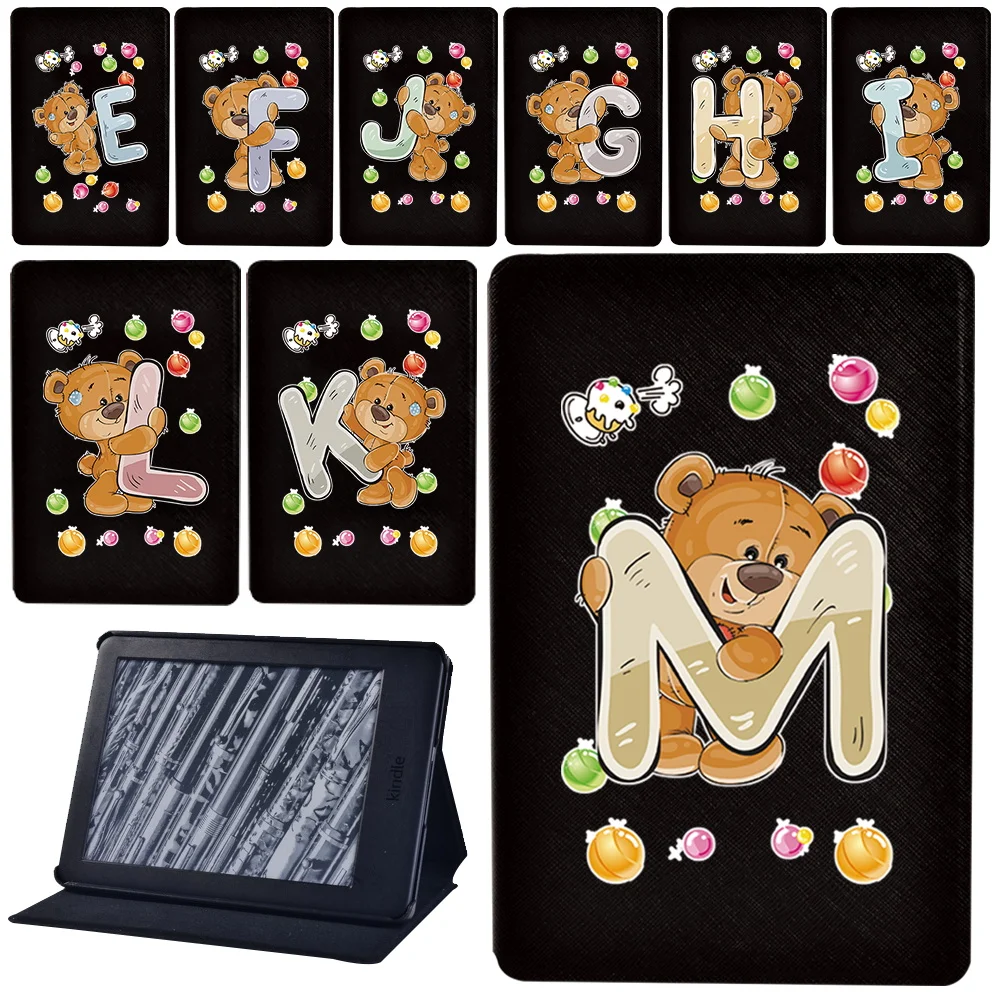 Custodia Per Kindle Paperwhite 5/Kindle 10Th/Kindle 8Th/Kindle Paperwhite1 2 3 4 Tablet Stand Cover Antiurto Bear Letter Series
