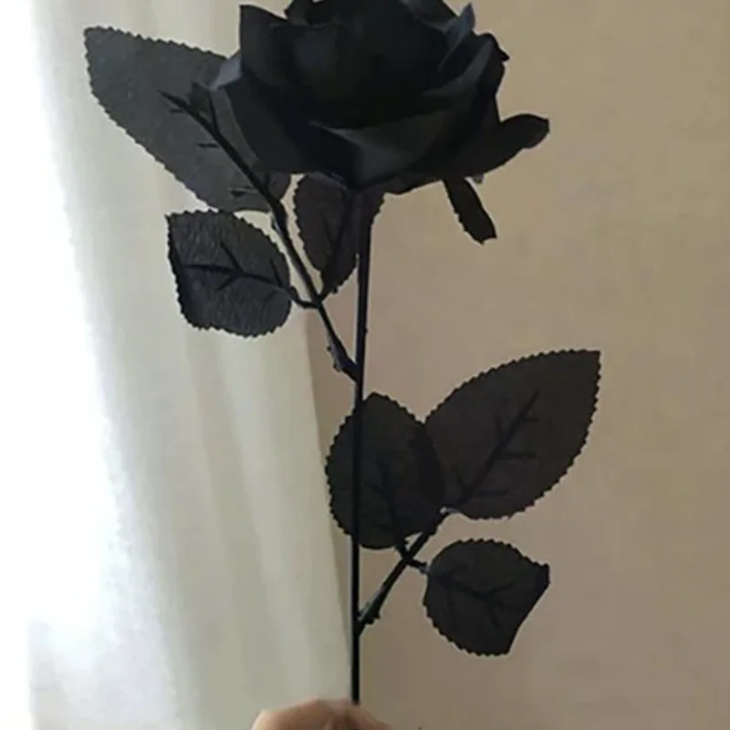 Gothic Black Rose Artificial Flowers Simulation Flowers Valentine Roses Flowers