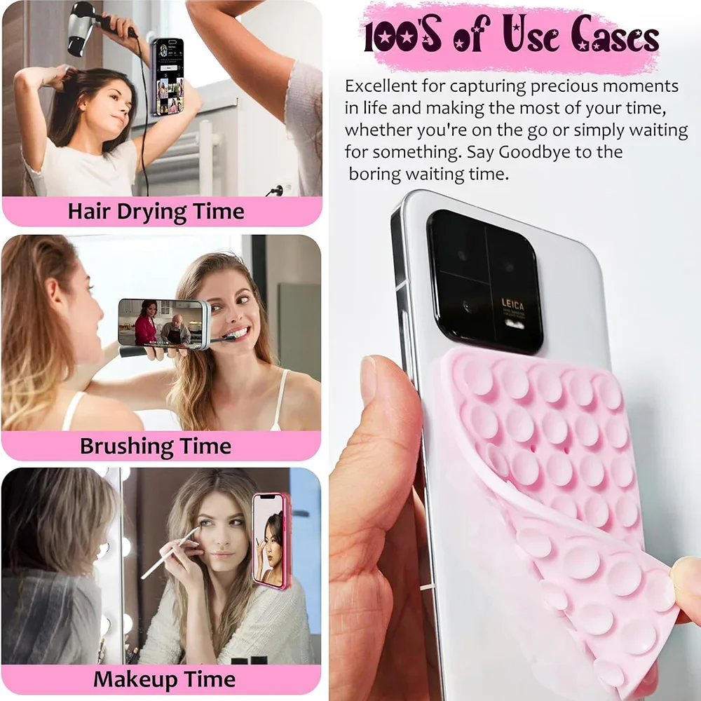 Lot De 4 Ventouses En Silicone - Diamètre 8,5 Cm, Adhérence Jusqu'à 1,2 Kg - Pour Smartphone, GPS, Accessoires