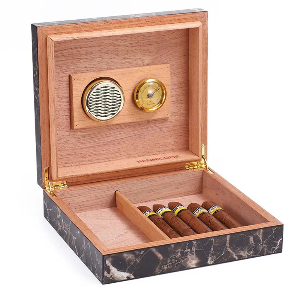 

Cedar Wood Cigar Humidor Box Portable Travel Cigar Storage Case Box With Humidifier Hygrometer Cigar Moisturizing Device