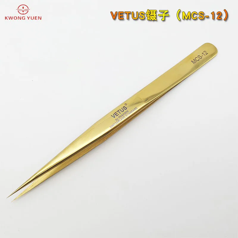 Vetus Tweezer 스테인레스 스틸 비자 성 뾰족한 팁 전문 스위스 표준 MCS-12 시계 제조 업체, 안경
