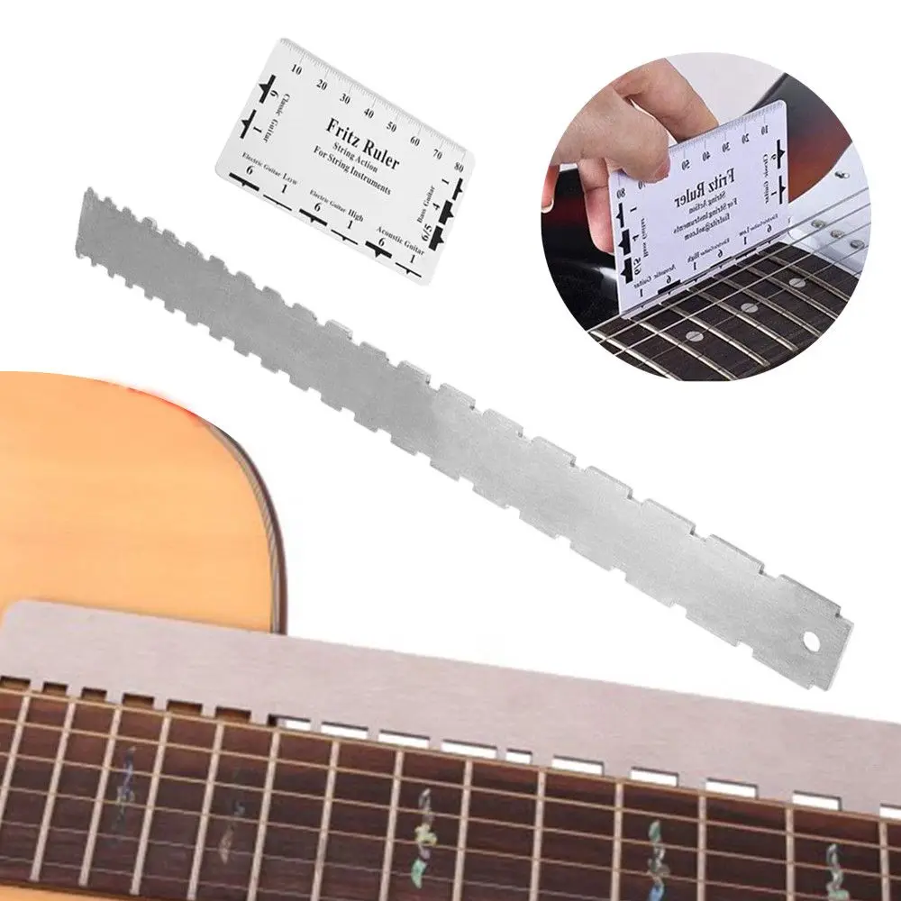 Notched Straight Edge with String Action Ruler Luthiers Tool Guitar
