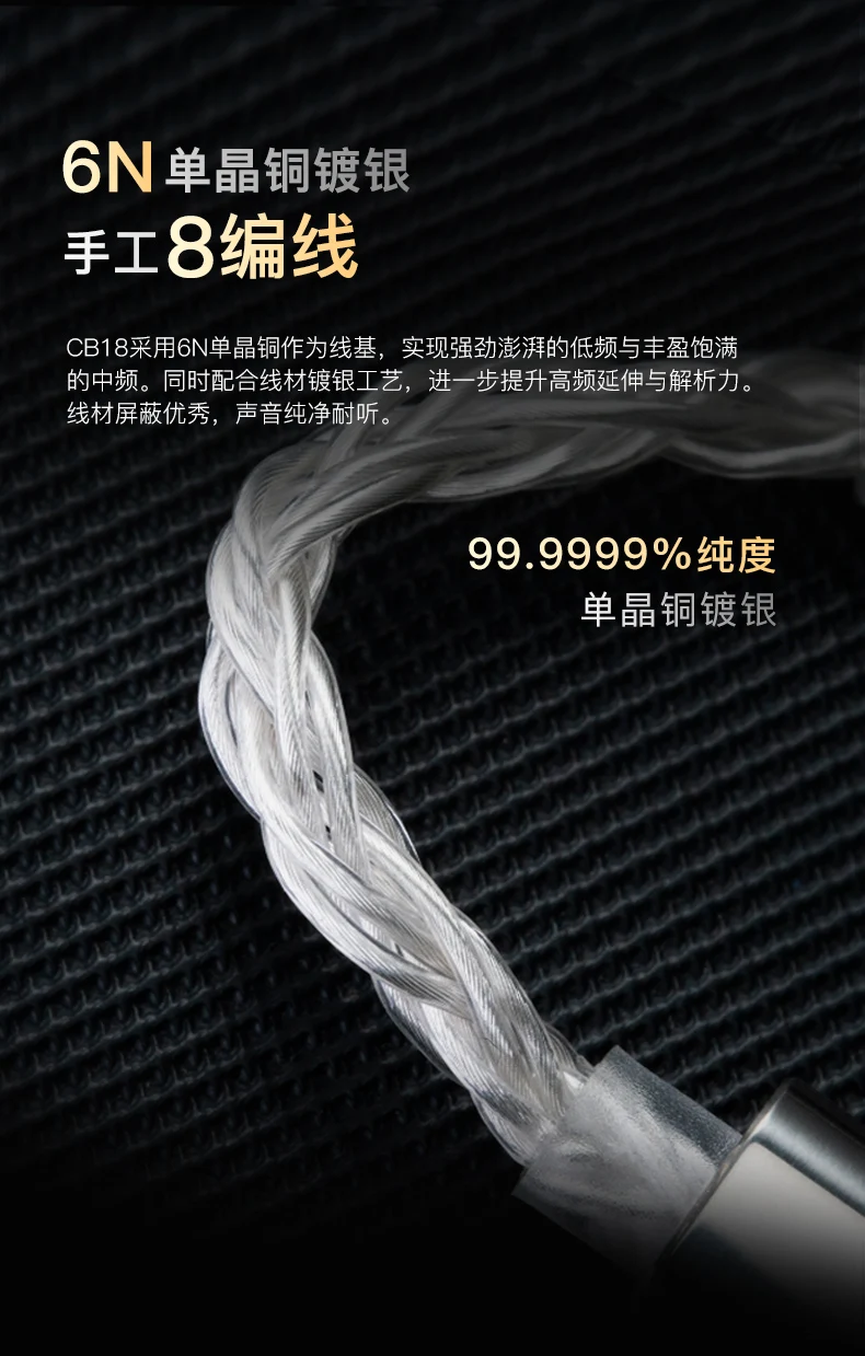 IBasso CB18 6N single crystal copper silver plated OTG HIFI decoding small tail DC04 DC03PRO upgrade cable 4